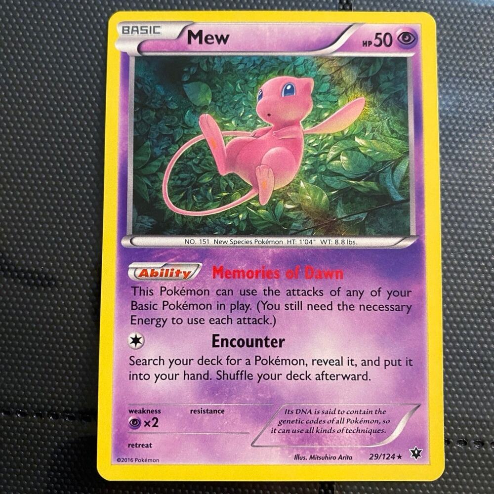 Pokemon TCG Mew 29/124 XY Fates Collide water Ripple Holo Card